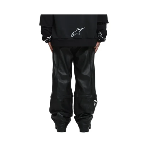 Neo Bat Leather Pants / Black