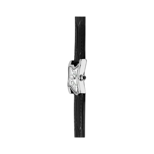 Square Melting Watch Small / Sil Wht Blk