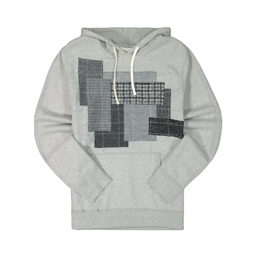 Junya Watanabe Man Patchwork Designed Drawstring Hoodie