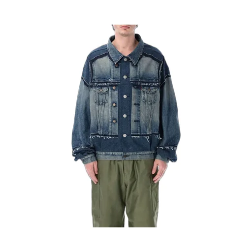 Junya Watanabe Raw-Cut Edge Denim Jacket