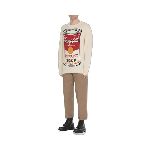 Junya Watanabe Man X Andy Warhol Soup Intarsia Sweater