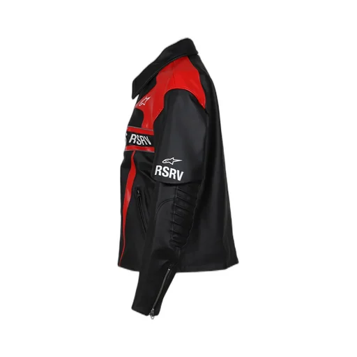 Hagaze Leather Jacket / Blk Red