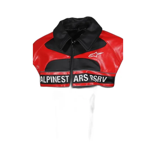 Hagaze Leather Jacket / Blk Red