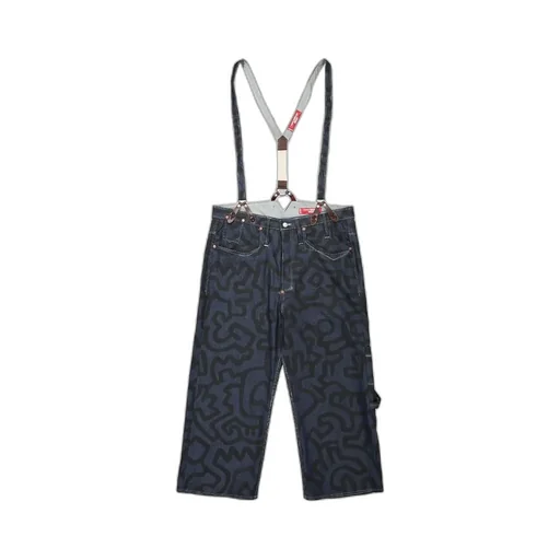 Junya Watanabe Man Abstract Printed Cropped Trousers