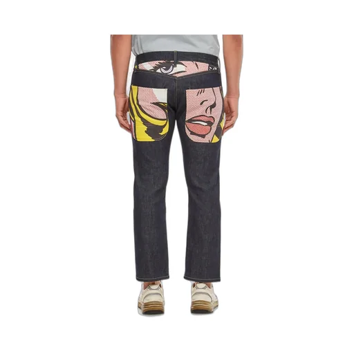 Junya Watanabe Man Graphic Printed Straight Leg Jeans