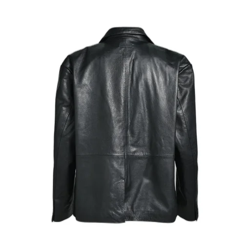 Leather Tailored Jacket / Black