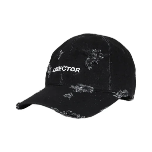 Director Damaged Denim Cap / Blk