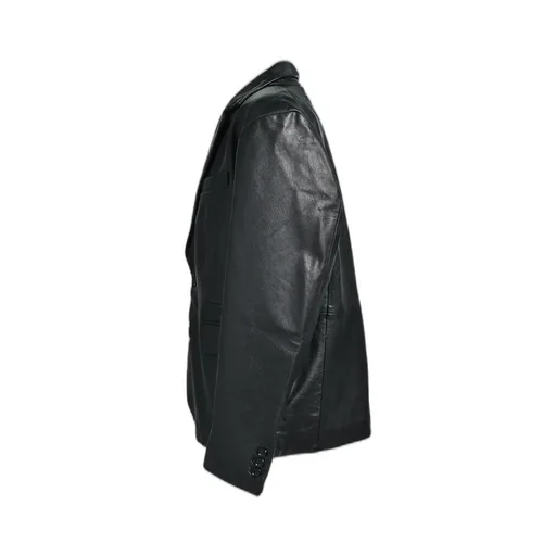 Leather Tailored Jacket / Black