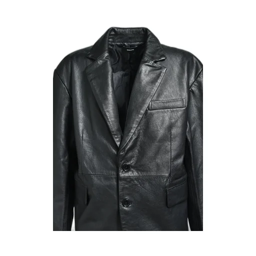 Leather Tailored Jacket / Black