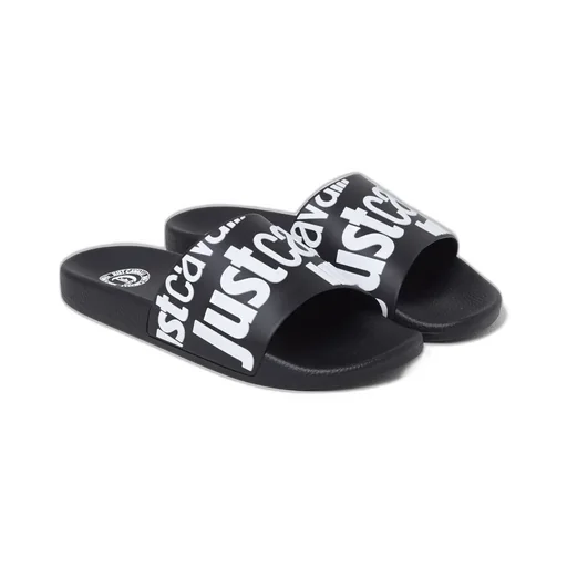 Just Cavalli Logo-Printed Open-Toe Slides