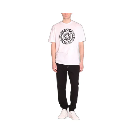 Just Cavalli Logo Printed Straight Leg Trousers