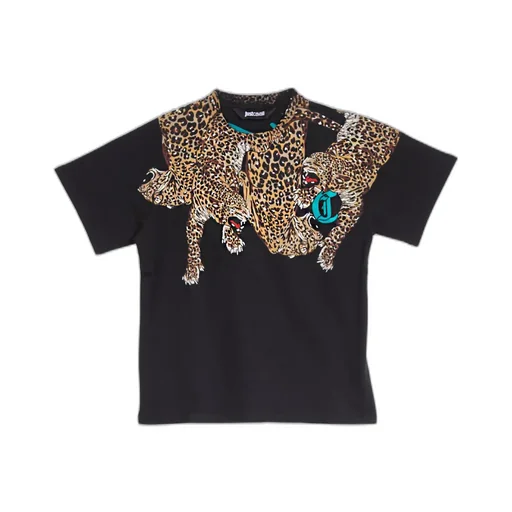 Just Cavalli Logo Printed Crewneck T-Shirt