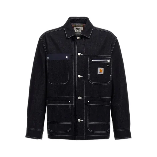 Junya Watanabe Man X Carhartt Logo-Patch Buttoned Coat