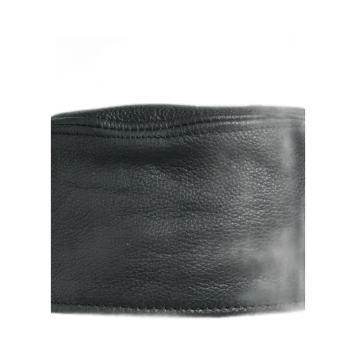 Emboss Leather Hat / Black