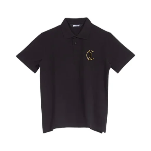 Just Cavalli Logo Embroidered Short-Sleeved Polo Shirt