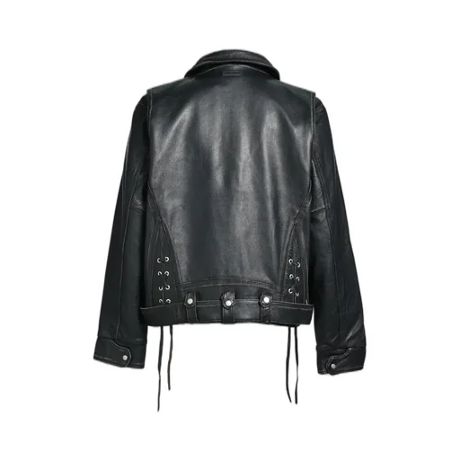 Wash Leather Single Riders Jacket / Blk