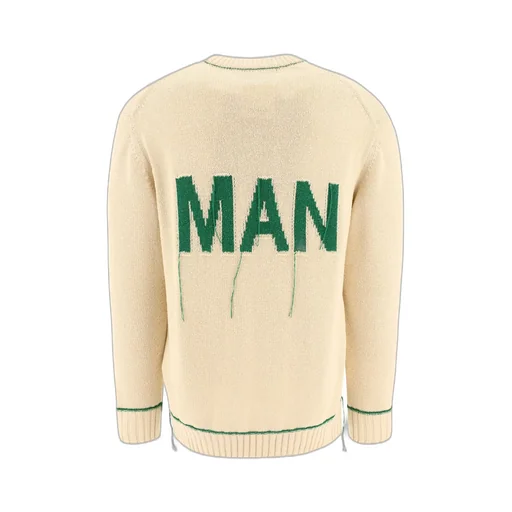 Junya Watanabe Man Logo Intarsia Knit Crewneck Jumper