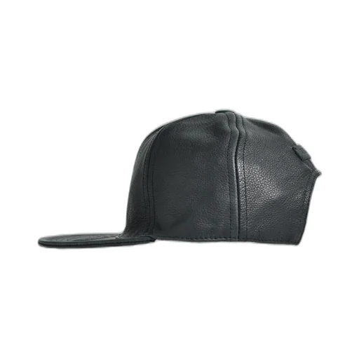 Emboss Leather Cap / Black
