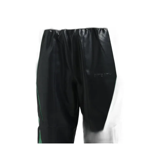 Faux Leather Lambo Track Pants / Blk