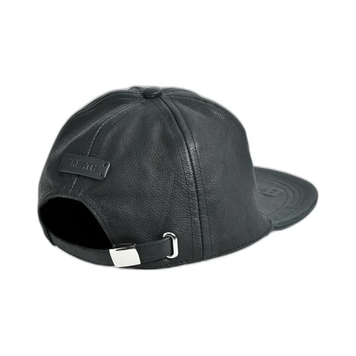 Emboss Leather Cap / Black