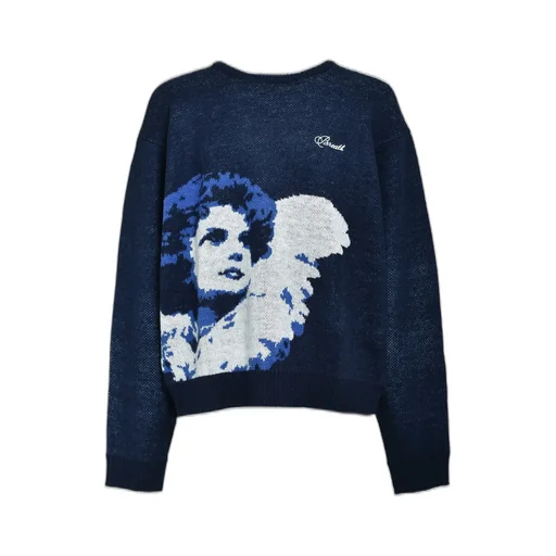 Angel Script Logo Mohair Knit / Nav