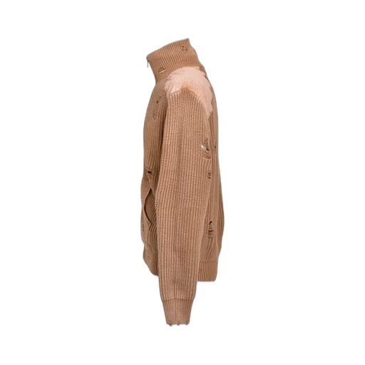 Overdie Damage Zip Knit / Brw