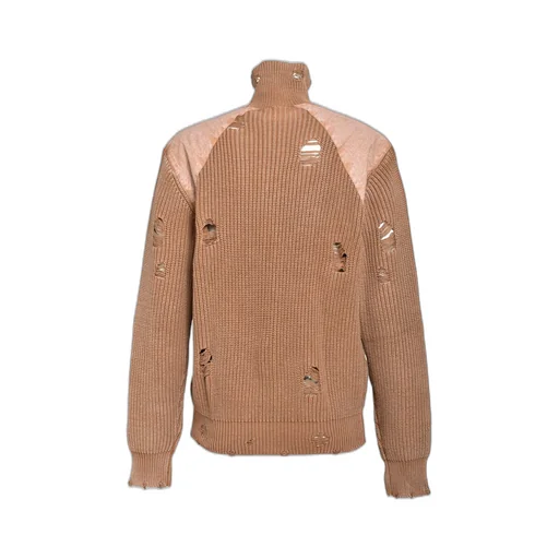 Overdie Damage Zip Knit / Brw