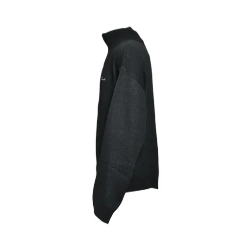 Argyle Zip Knit Jacket / Black