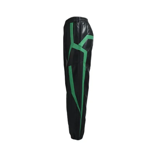 Faux Leather Lambo Track Pants / Blk