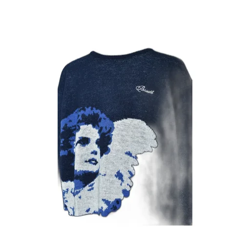 Angel Script Logo Mohair Knit / Nav