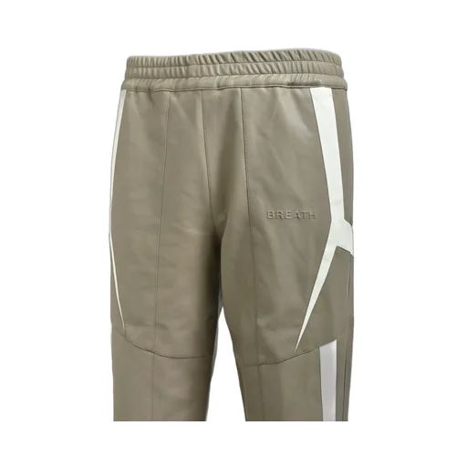 Faux Leather Lambo Track Pants / Bei