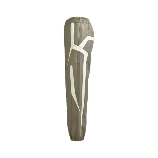 Faux Leather Lambo Track Pants / Bei