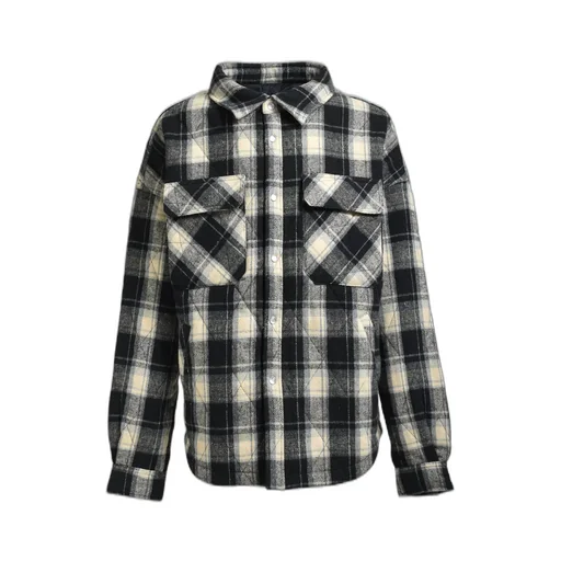 Quilting Check Shirt / Black