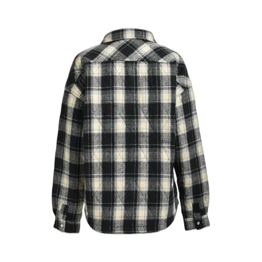 Quilting Check Shirt / Black