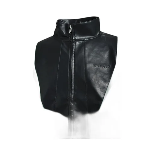 Faux Leather Lambo Track Jacket / Blk