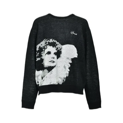 Angel Script Logo Mohair Knit / Blk