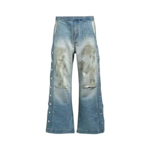 Coating Side Button Denim Pants / Ind