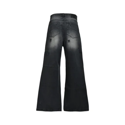 Coating Damage Denim Pants / Blk