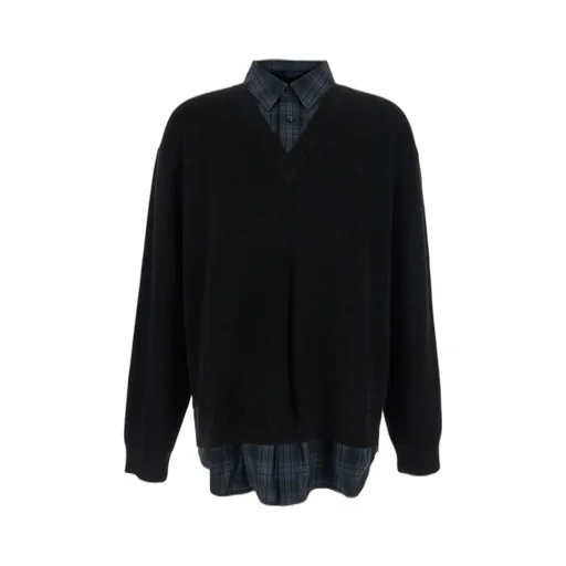 Juun J Layered V-Neck Knitwear