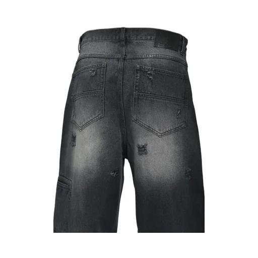 Coating Damage Denim Pants / Blk