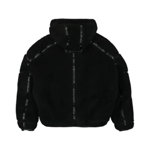 Juun J Faux-Shearling Drawstring Hooded Jacket