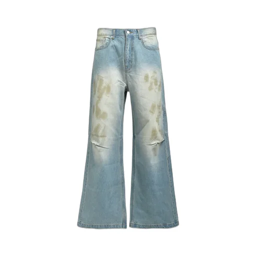 Coating Damage Denim Pants / Ind