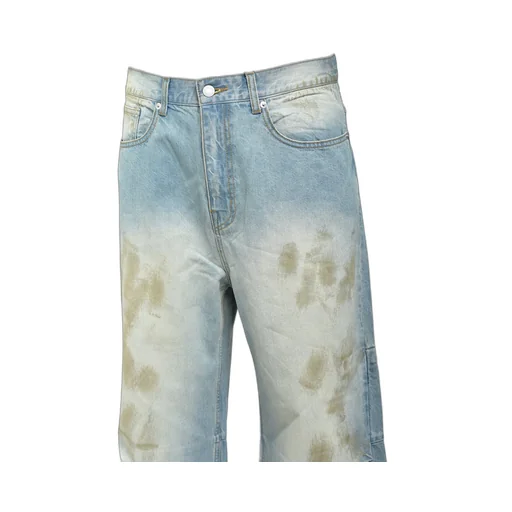 Coating Damage Denim Pants / Ind