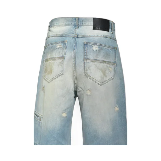 Coating Damage Denim Pants / Ind