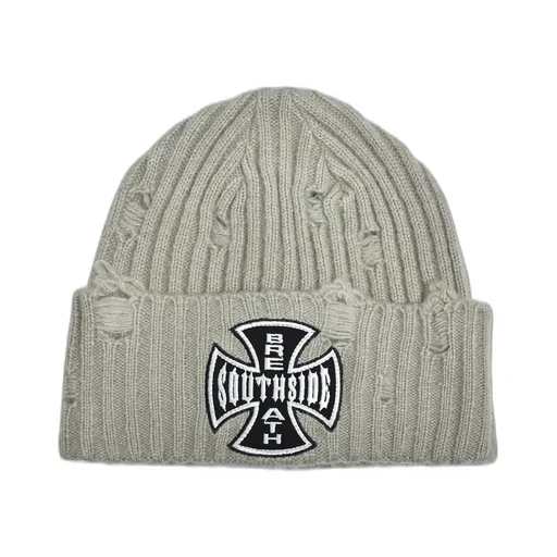 Southside Cross Damage Rib Beanie / Dust