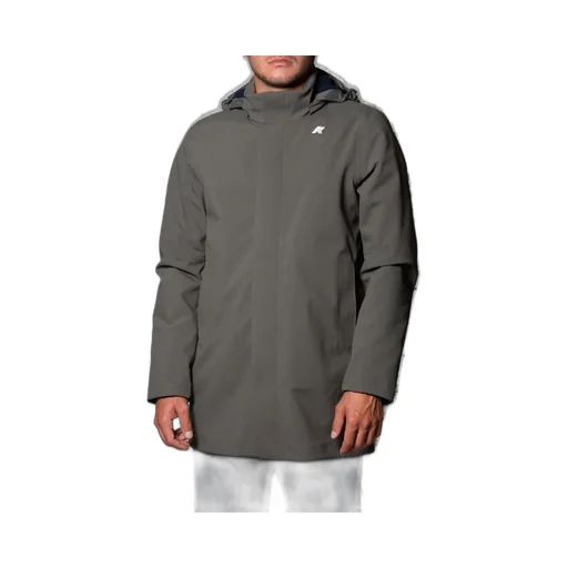 K-Way Logo Patch Hooded Jacket