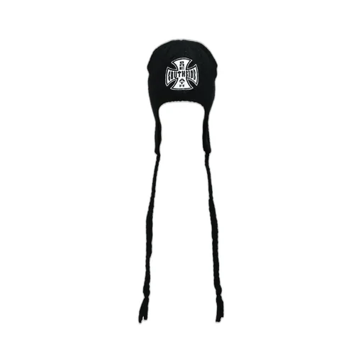 Southside Cross Ear Flap Beanie / Blk