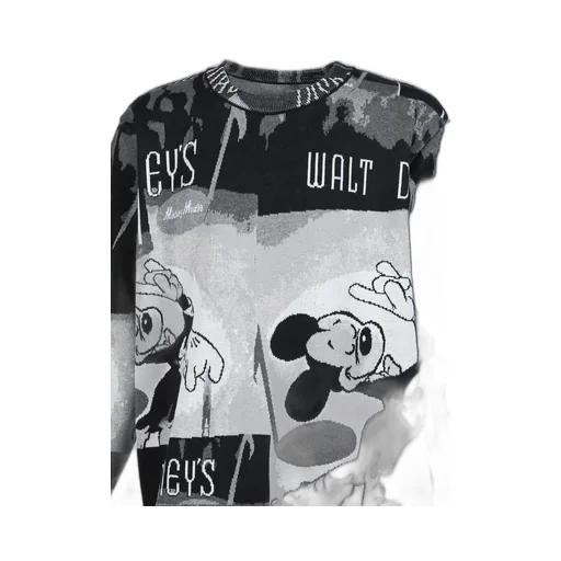 Disney Vp / Pc Knit Collection Crewneck / Mickey Mouse / Blk
