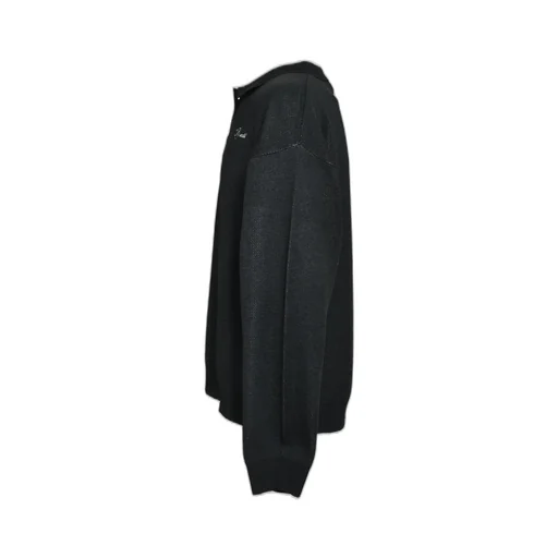 Argyle Knit Polo / Black