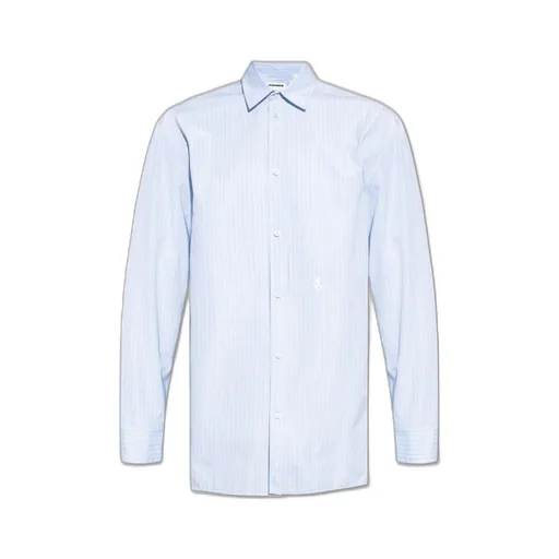 Jil Sander Logo Embroidered Striped Shirt